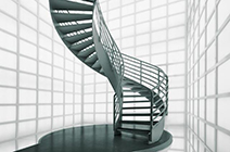 鋼結構外梁欄桿直旋樓梯